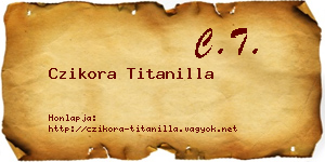 Czikora Titanilla névjegykártya